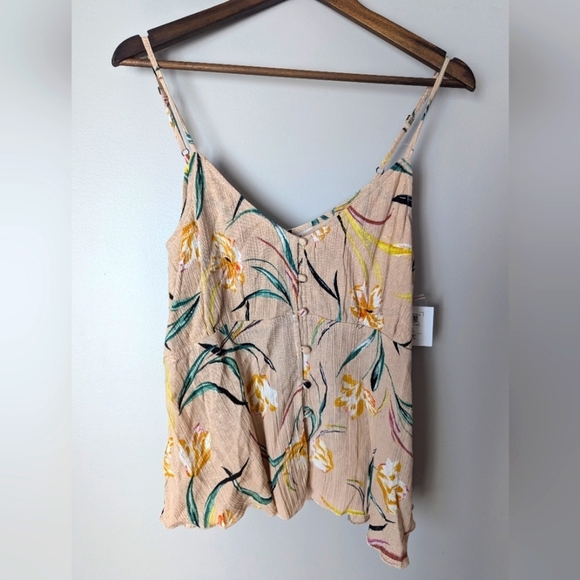 O'Neill Tops - O'Neill baby doll camisole button down multicolor floral boho hippie women XS